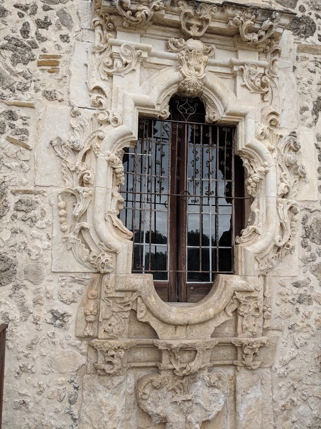 The Rose window at Mission San Juan, San Antonio, TX